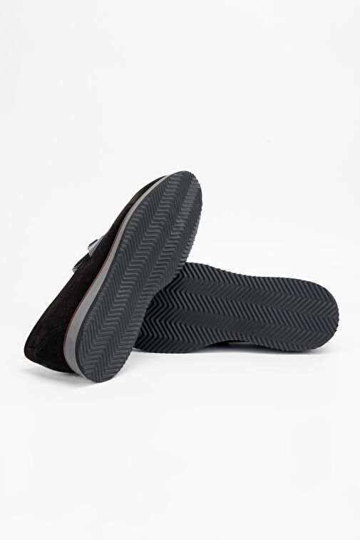 Valmenti Erkek Siyah Süet Hakiki Deri Loafer Ayakkabı - Görsel 6