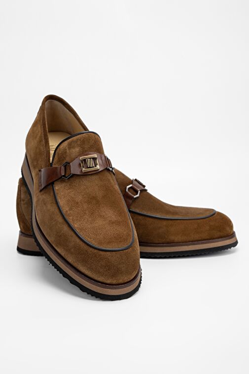 Valmenti Erkek Tütün Süet Hakiki Deri Loafer Ayakkabı - Görsel 5