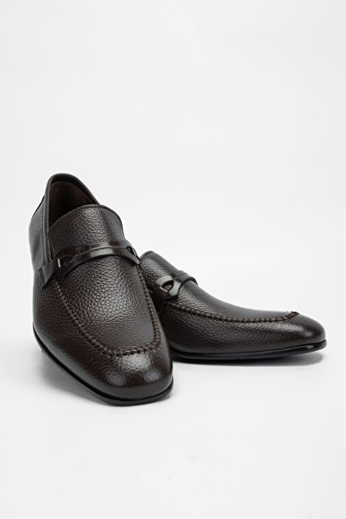 Valmenti Erkek Kahve gyk Hakiki Deri Loafer Ayakkabı - Görsel 5