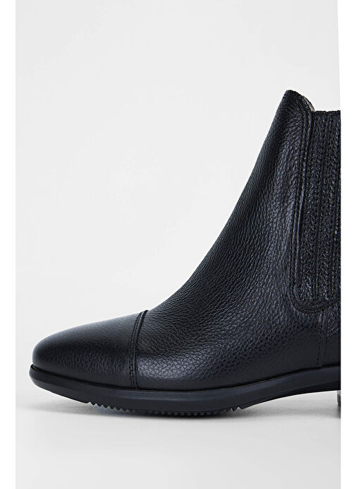 Tattini Unisex Hakiki Deri Siyah Binici Botu - Görsel 4