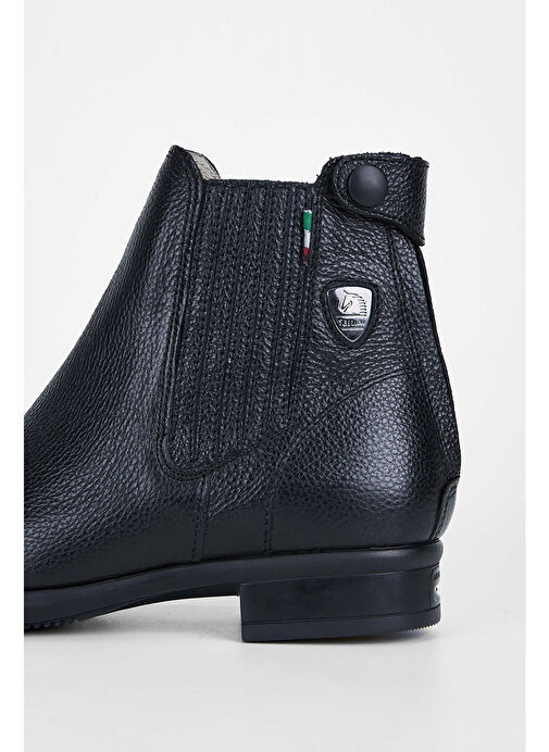 Tattini Unisex Hakiki Deri Siyah Binici Botu - Görsel 5