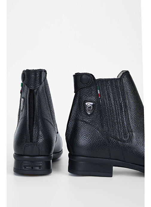 Tattini Unisex Hakiki Deri Siyah Binici Botu - Görsel 6