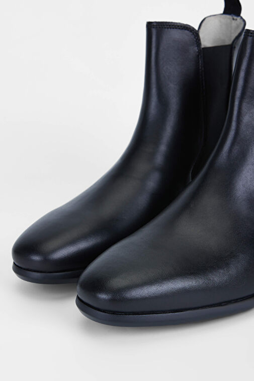 Tattini Unisex Hakiki Deri Siyah Binici Botu - Görsel 4