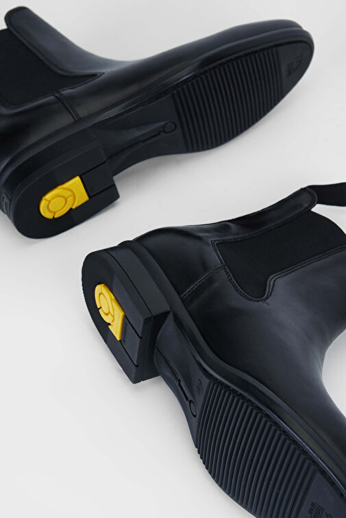 Tattini Unisex Hakiki Deri Siyah Binici Botu - Görsel 8