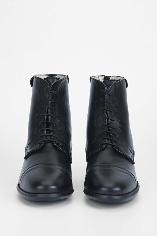 Tattini Unisex Hakiki Deri Siyah Binici Botu - Görsel 4