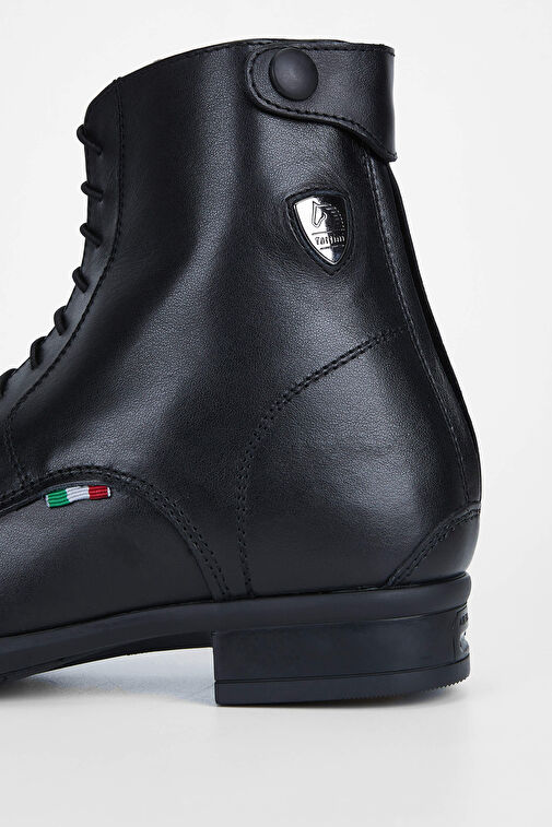 Tattini Unisex Hakiki Deri Siyah Binici Botu - Görsel 6