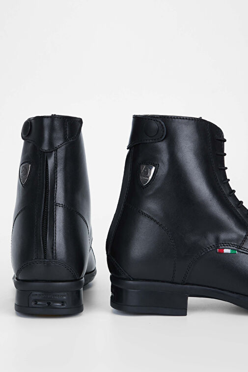 Tattini Unisex Hakiki Deri Siyah Binici Botu - Görsel 7