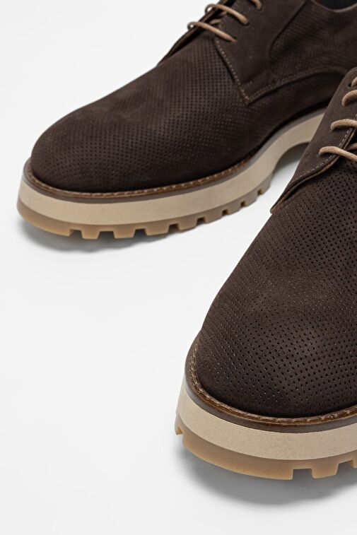 Valmenti Erkek Kahve nbk Hakiki Deri Casual Ayakkabı - Görsel 4