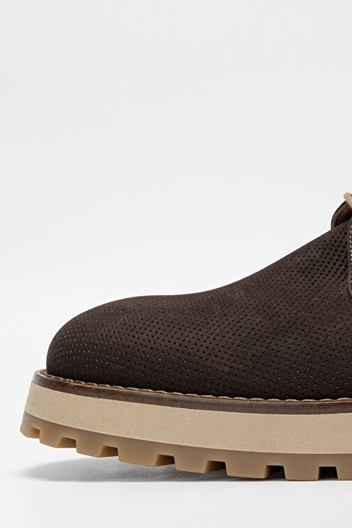 Valmenti Erkek Kahve nbk Hakiki Deri Casual Ayakkabı - Görsel 5