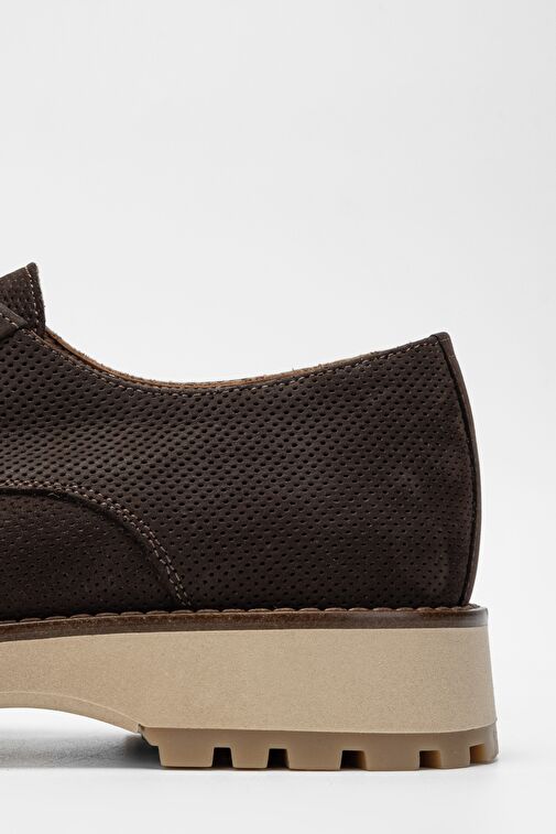 Valmenti Erkek Kahve nbk Hakiki Deri Casual Ayakkabı - Görsel 6