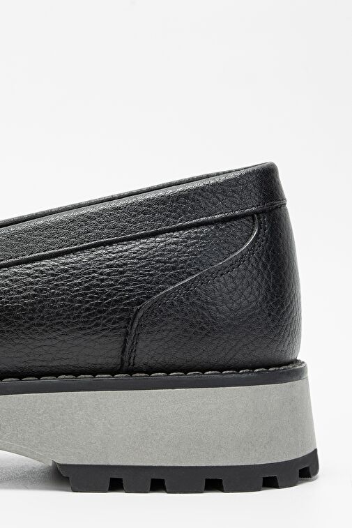 Valmenti Erkek Siyah Floter Hakiki Deri Loafer Ayakkabı - Görsel 6