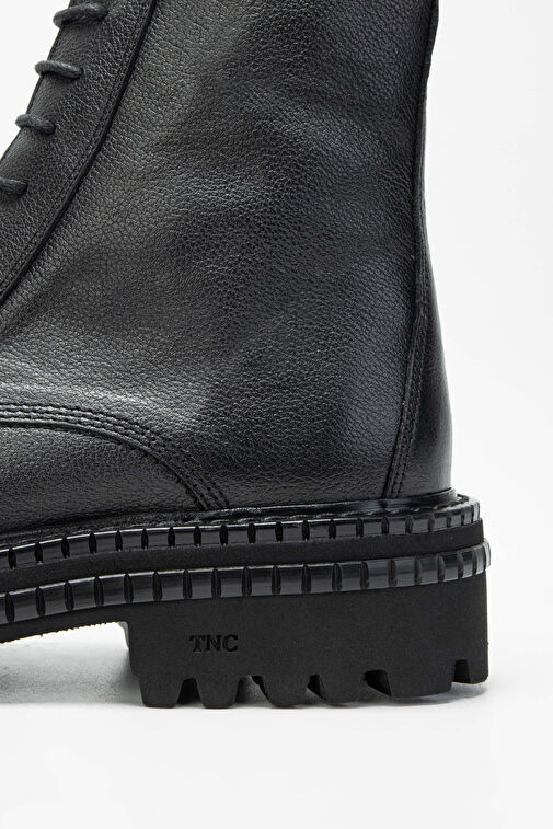 Tamer Tanca Erkek Hakiki Deri Siyah POSTAL Bot - Görsel 6
