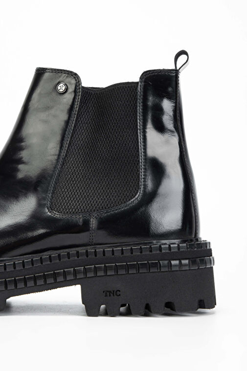 Tamer Tanca Erkek Hakiki Deri Siyah Açma Casual Bot - Görsel 5
