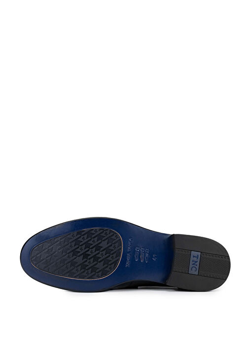 Tamer Tanca Erkek Hakiki Deri Siyah Makosen Ayakkabı - Görsel 5