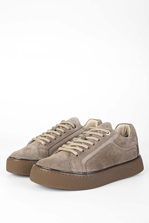 Tamer Tanca Kadın Hakiki Deri Vizon Sneakers & Spor Ayakkabı - Görsel 6