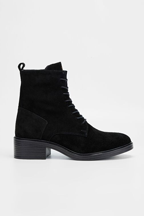 Valmenti Regulus Kadın Siyah Süet Hakiki Deri Casual Bot - Görsel 2