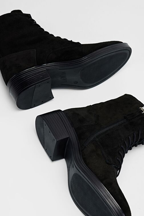 Valmenti Regulus Kadın Siyah Süet Hakiki Deri Casual Bot - Görsel 6