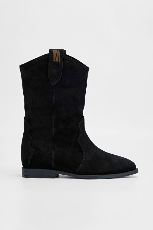 Valmenti Draco Kadın Siyah Süet Hakiki Deri Casual Bot - Görsel 2