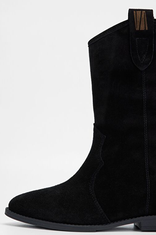 Valmenti Draco Kadın Siyah Süet Hakiki Deri Casual Bot - Görsel 4