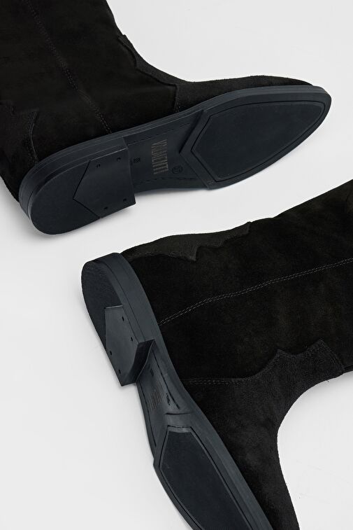 Valmenti Draco Kadın Siyah Süet Hakiki Deri Casual Bot - Görsel 6