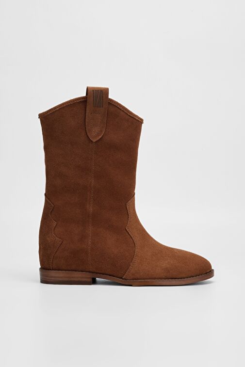 Valmenti Draco Kadın Taba Süet Hakiki Deri Casual Bot - Görsel 2