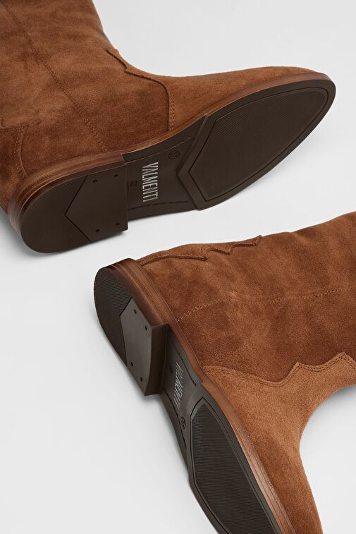 Valmenti Draco Kadın Taba Süet Hakiki Deri Casual Bot - Görsel 6