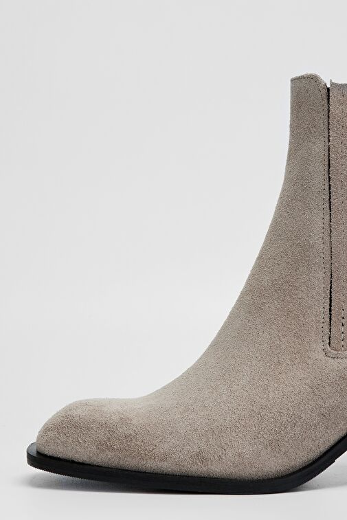 Valmenti Kadın Sampanya süet Hakiki Deri Casual Bot - Görsel 5