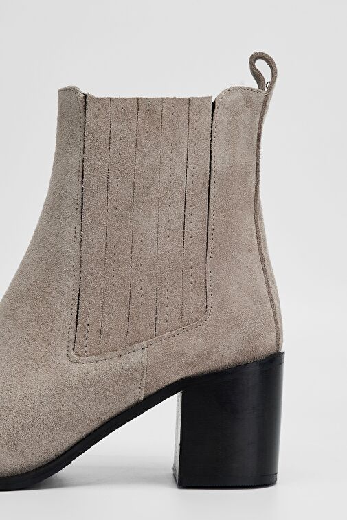 Valmenti Kadın Sampanya süet Hakiki Deri Casual Bot - Görsel 6