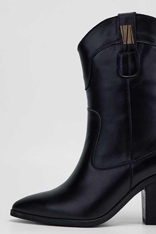 Valmenti Avıor Kadın Siyah Hakiki Deri Casual Bot - Görsel 5