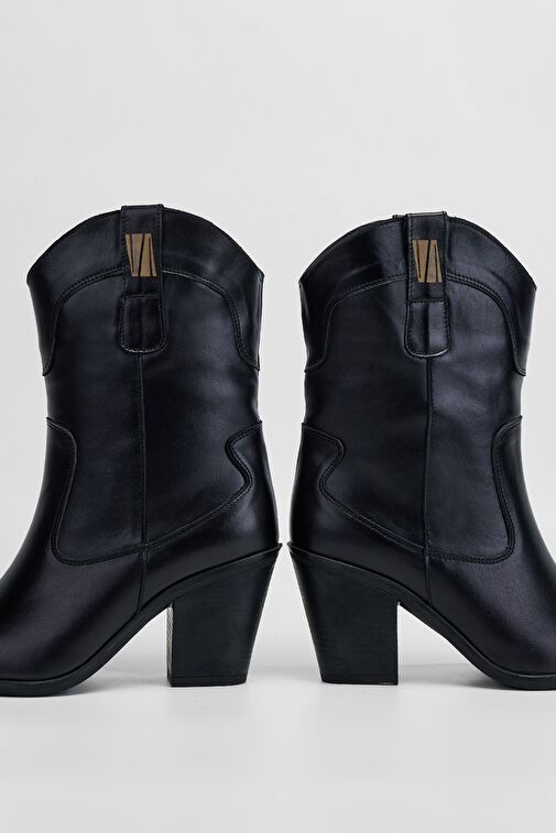 Valmenti Avıor Kadın Siyah Hakiki Deri Casual Bot - Görsel 6