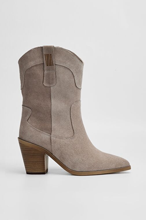 Valmenti Avıor Kadın Sampanya süet Hakiki Deri Casual Bot - Görsel 2