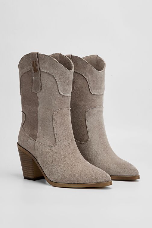 Valmenti Avıor Kadın Sampanya süet Hakiki Deri Casual Bot - Görsel 3