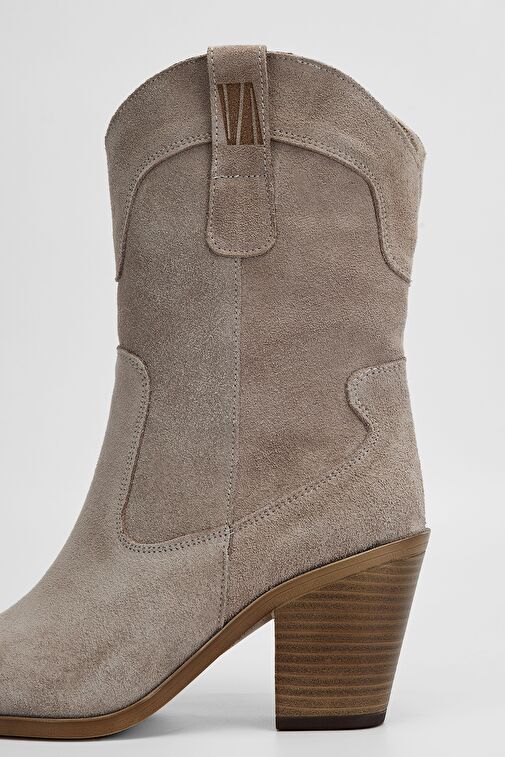 Valmenti Avıor Kadın Sampanya süet Hakiki Deri Casual Bot - Görsel 5