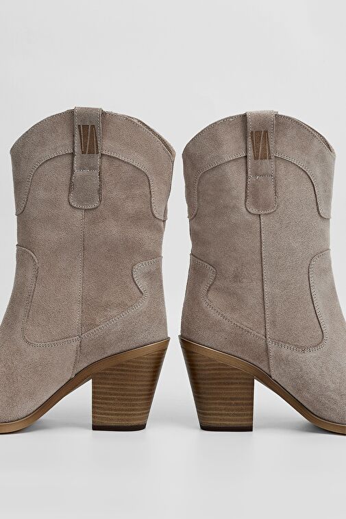 Valmenti Avıor Kadın Sampanya süet Hakiki Deri Casual Bot - Görsel 6