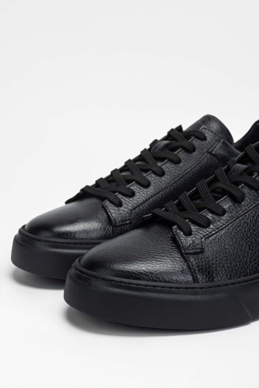 Tamer Tanca Erkek Hakiki Deri Siyah Taban Sneakers & Spor Ayakkabı - Görsel 5