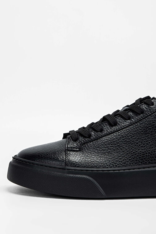 Tamer Tanca Erkek Hakiki Deri Siyah Taban Sneakers & Spor Ayakkabı - Görsel 7