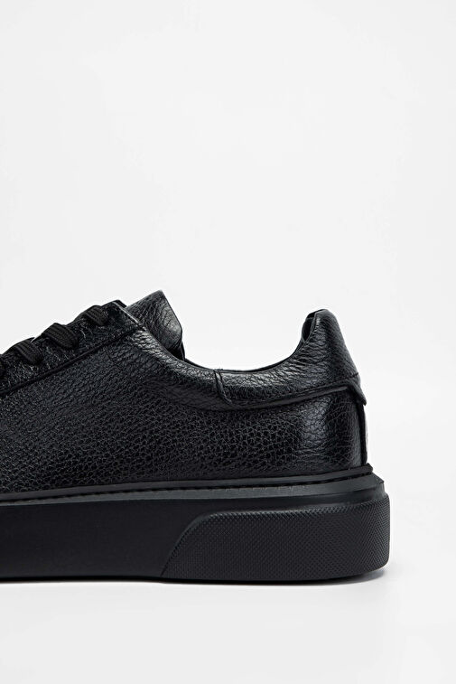 Tamer Tanca Erkek Hakiki Deri Siyah Taban Sneakers & Spor Ayakkabı - Görsel 8