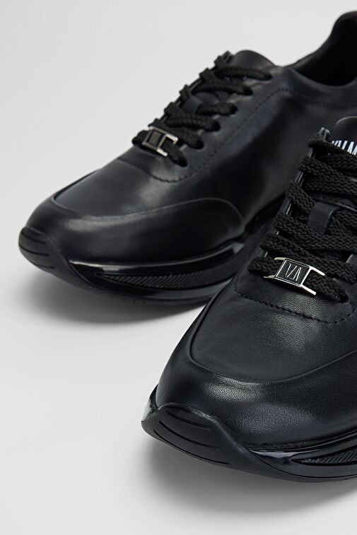Valmenti Achernar Kadın Siyah Hakiki Deri Sneakers & Spor Ayakkabı - Görsel 4