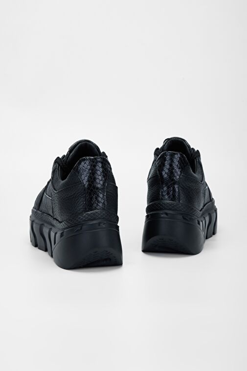Valmenti Siyah Kadın Deri Sneaker 1011 6186 BN AYK SK23/24 - Görsel 5