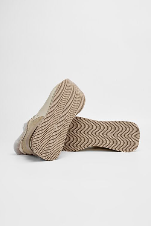 Valmenti Lina Kadın Bej Floter Hakiki Deri Sneakers & Spor Ayakkabı - Görsel 6