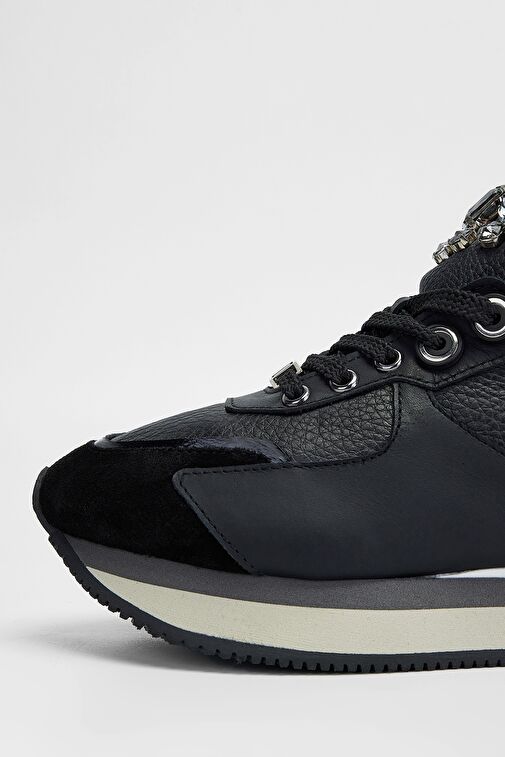Valmenti Lina Kadın Siyah Floter Hakiki Deri Sneakers & Spor Ayakkabı - Görsel 5