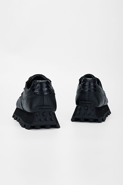 Valmenti Kadın Siyah Floter Hakiki Deri Sneakers & Spor Ayakkabı - Görsel 3