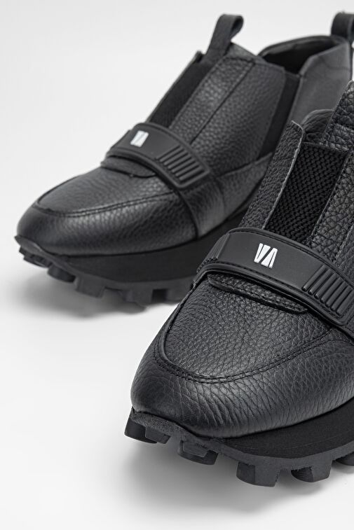 Valmenti Kadın Siyah Floter Hakiki Deri Casual Bot - Görsel 4