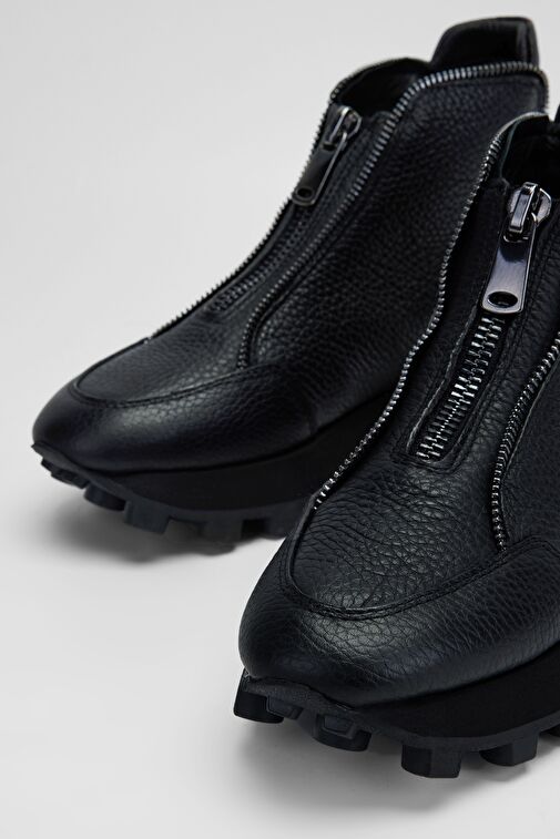 Valmenti Kadın Siyah Floter Hakiki Deri Casual Bot - Görsel 4