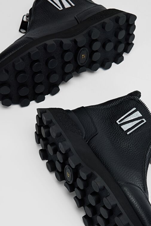 Valmenti Kadın Siyah Floter Hakiki Deri Casual Bot - Görsel 5