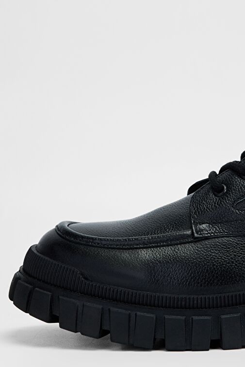 Valmenti Zenith Erkek Siyah Hakiki Deri Casual Bot - Görsel 4