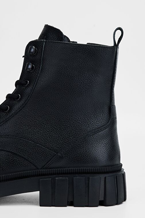 Valmenti Zenith Erkek Siyah Hakiki Deri Casual Bot - Görsel 5