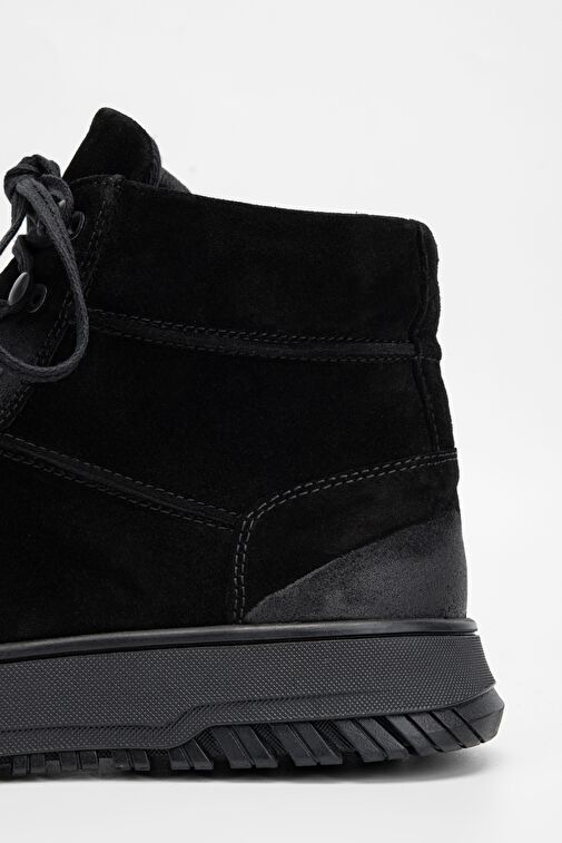 Valmenti Erkek Siyah grft Hakiki Deri Casual Bot - Görsel 6