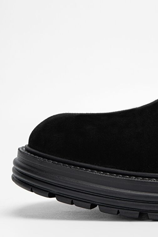 Valmenti Erkek Siyah Süet Hakiki Deri Casual Bot - Görsel 4