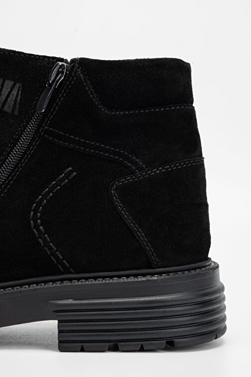 Valmenti Erkek Siyah Süet Hakiki Deri Casual Bot - Görsel 5